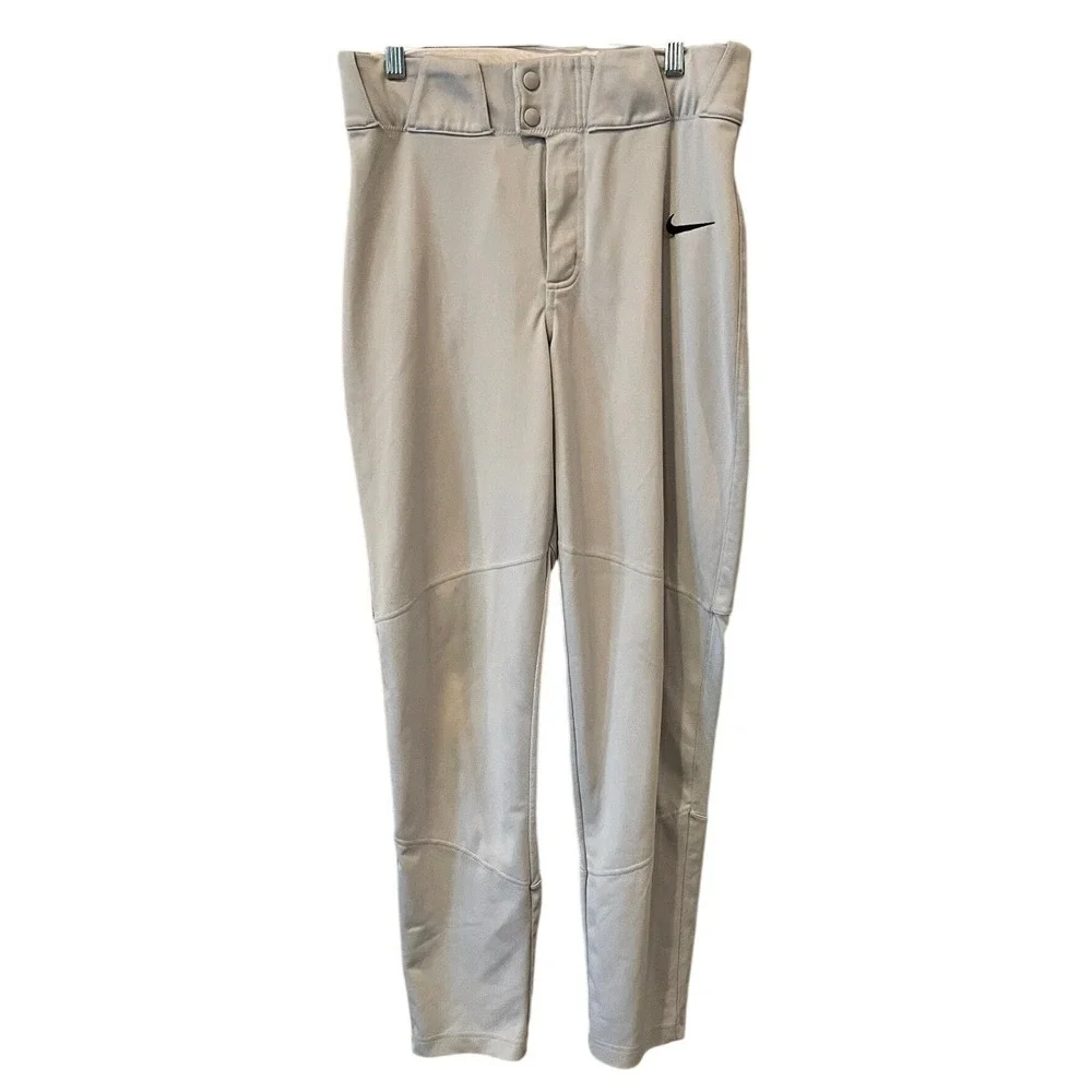 Nike Team Engineered Mens Baseball Pants Gray Size Small Reinforced Knee